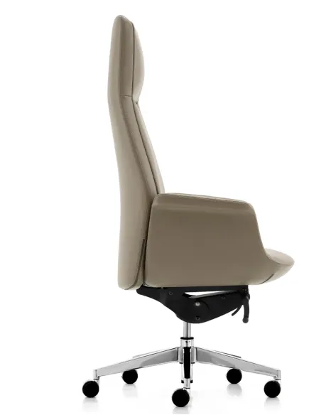 Кресло KRESLALUX BATE 01 LIGHT BROWN для руководителя, кожаное