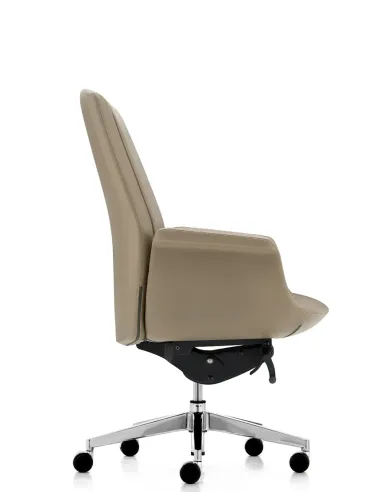 Кресло KRESLALUX BATE 02 LIGHT BROWN, для посетителя, кожаное