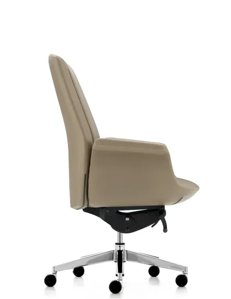 Кресло KRESLALUX BATE 02 LIGHT BROWN, для посетителя, кожаное