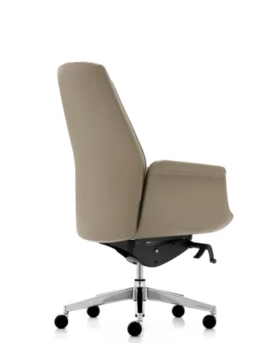 Крісло KRESLALUX BATE 02 LIGHT BROWN, для відвідувача, шкіряне