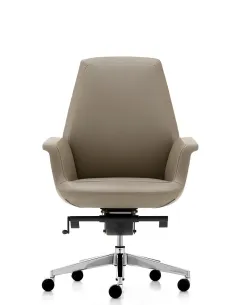 Кресло KRESLALUX BATE 02 LIGHT BROWN, для посетителя, кожаное