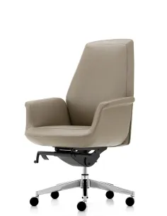 Кресло KRESLALUX BATE 02 LIGHT BROWN, для посетителя, кожаное 2