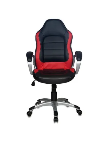 Кресло Бюрократ CH-825S/BLACK+RD для руководителя, черный/красный