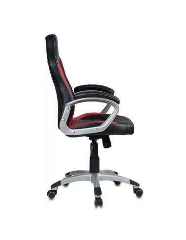 Кресло Бюрократ CH-825S/BLACK+RD для руководителя, черный/красный