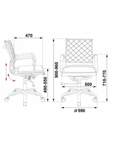 Кресло Бюрократ CH-991-LOW/BLACK для руководителя, цвет черный