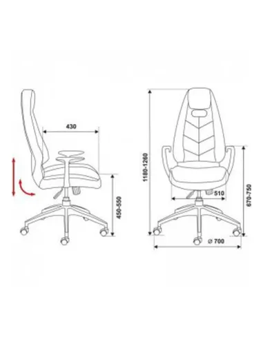 Кресло Бюрократ _Zen/BLACK для руководителя, цвет черный