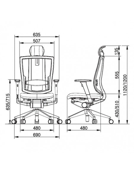Кресло DUOREST DuoFlex Combi BR-200С для руководителя, ортопедическое