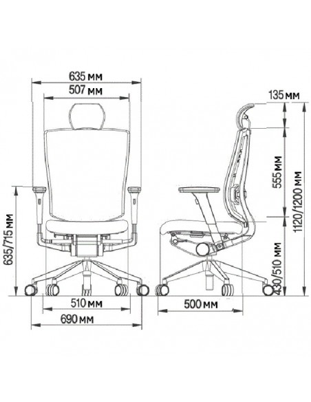 Кресло DUOREST DuoFlex Sponge B-100S для руководителя, ортопедическое