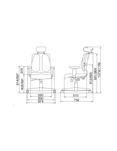 Кресло DUOREST Cabinet DR-150A для руководителя, ортопедическое