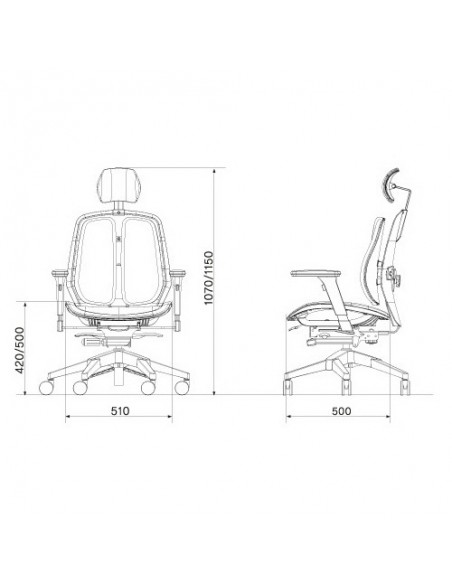 Кресло DUOREST Alpha A80H для руководителя, ортопедическое, цвет бежевый