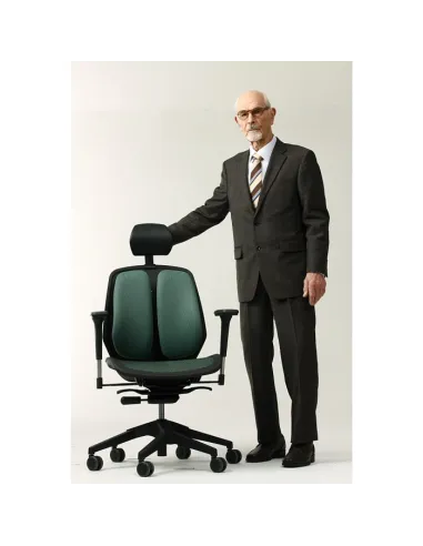 Кресло DUOREST Alpha A80H для руководителя, ортопедическое, цвет зеленый