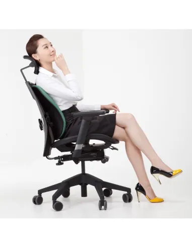 Кресло DUOREST Alpha A60H для руководителя, ортопедическое, цвет зеленый