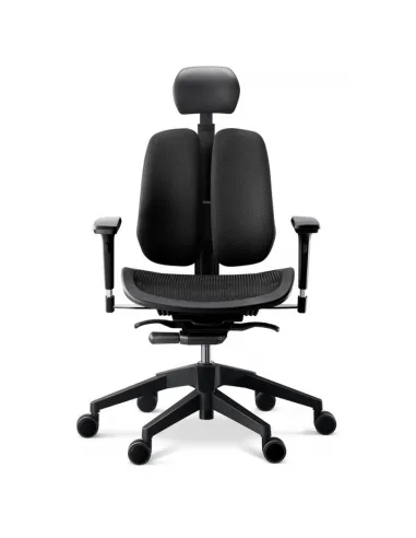 Кресло DUOREST Alpha A60H для руководителя, ортопедическое, цвет черный