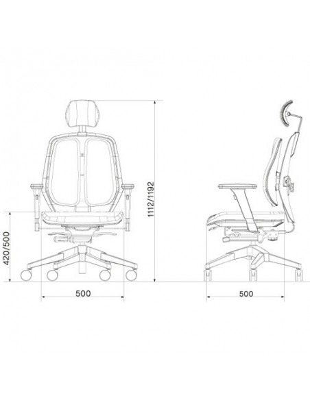 Кресло DUOREST Alpha A50H для руководителя, ортопедическое, цвет бежевый
