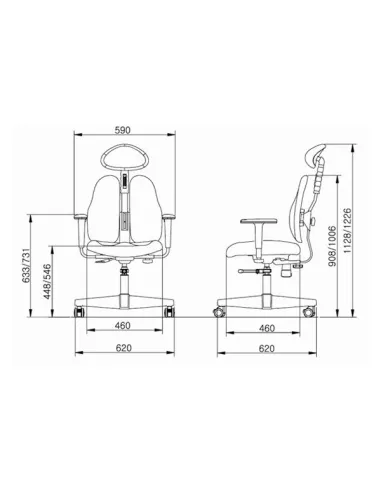 Кресло DUOREST Lady DR-7900 для персонала, ортопедическое, цвет салатовый
