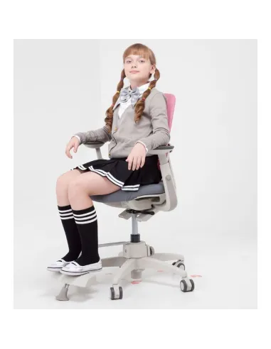 Крісло DUOREST DuoFlex Junior Combi підліткове ортопедичне, колір рожевий / сірий - Купити крісло підліткове ортопедичне.
