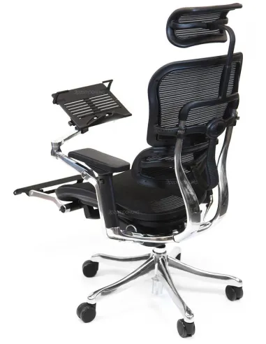 Кресло компьютерное ERGOHUMAN PLUS c подставкой для ног, эргономичное, черного цвета