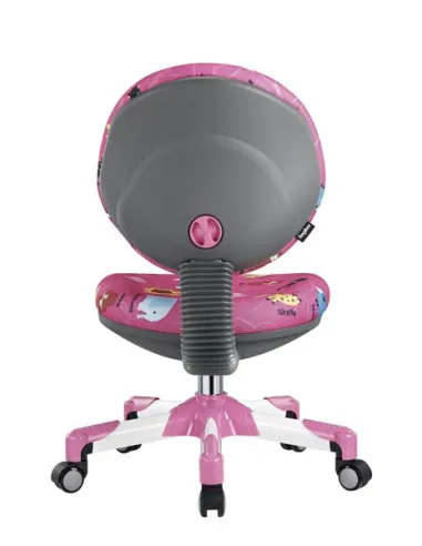 Кресло Mealux Y-120 PN металл белый / обивка розовая со зверятами