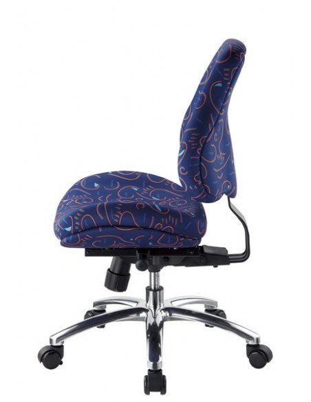 Кресло Mealux Y-128 B обивка синяя с рисунком