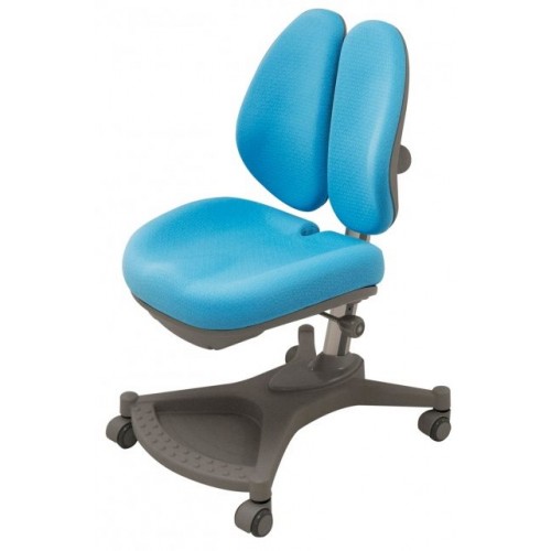 Кресло Mealux Y-132 BL серебристый металл / обивка голубая однотонная