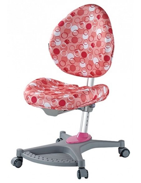 Кресло Mealux Y-136 PK серебристый металл / обивка розовая с шариками