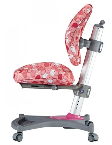 Кресло Mealux Y-136 PK серебристый металл / обивка розовая с шариками