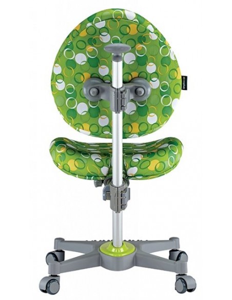 Кресло Mealux Y-136 ZK серебристый металл / обивка зеленая с шариками