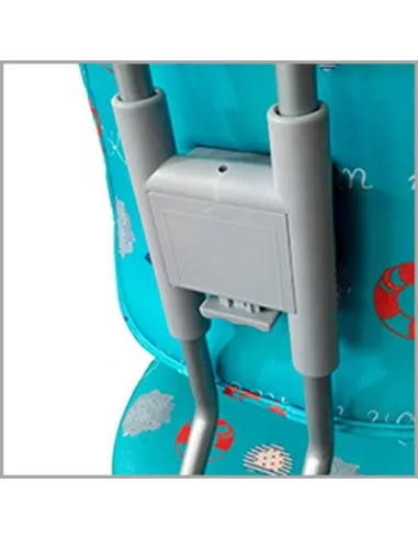 Кресло  EVO  Y-510 BH  обивка синяя с рисунком