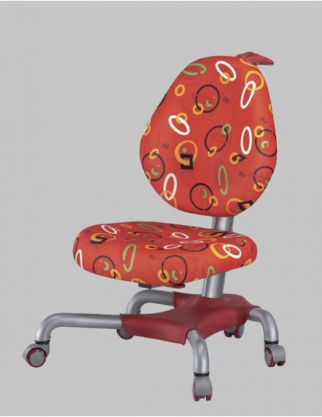 Кресло Mealux Y-517 SR серебристый металл / обивка красная с кольцами