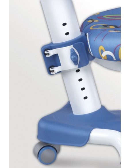 Кресло Mealux Y-517 WB белый металл / обивка синяя с кольцами