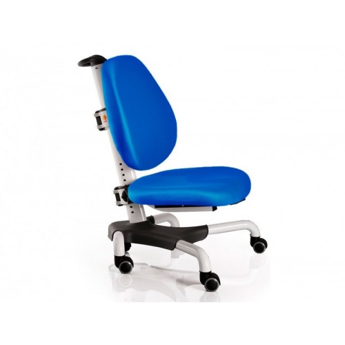 Кресло  Mealux Y-517 WKB белый металл / обивка  синяя однотонная