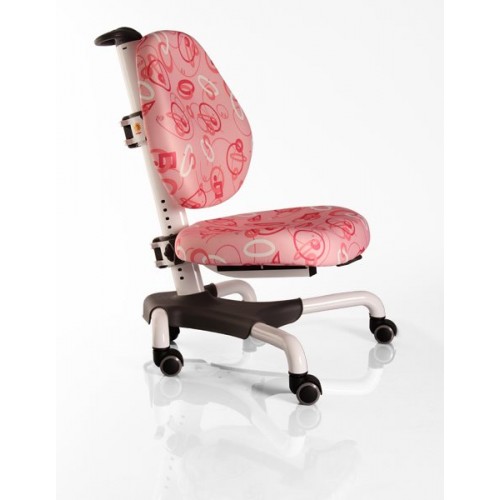 Кресло Mealux  Y-517 WP белый металл / обивка розовая с кольцами