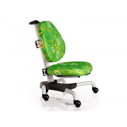 Кресло  Mealux Y-517 WZ белый металл / обивка зеленая с кольцами