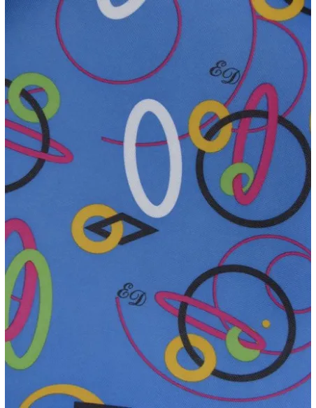 Кресло Mealux Y-718 WB белый металл / обивка синяя с кольцами