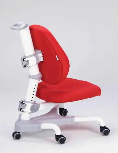 Кресло Mealux Y-718 WKR белый металл / обивка  красная однотонная