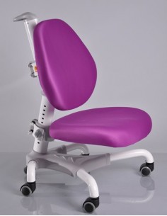 Кресло Mealux  Y-718 WKS белый металл / обивка  фиолетовая однотонная