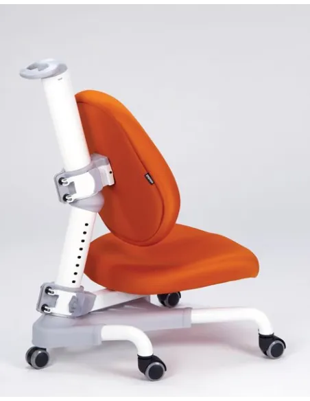 Кресло Mealux Y-718 WKY белый металл / обивка оранжевая однотонная