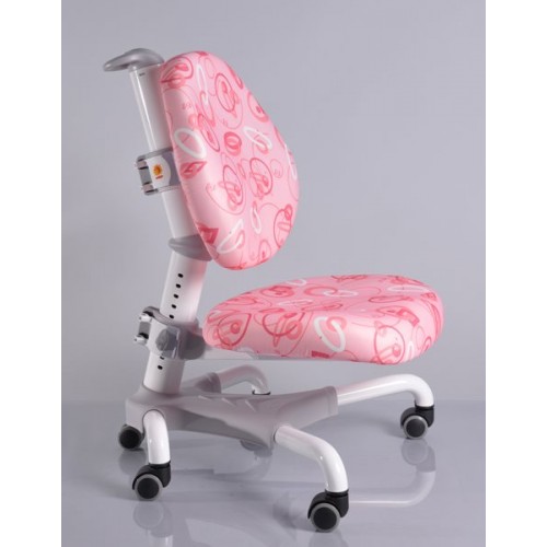 Кресло Mealux  Y-718 WP белый металл / обивка розовая с кольцами