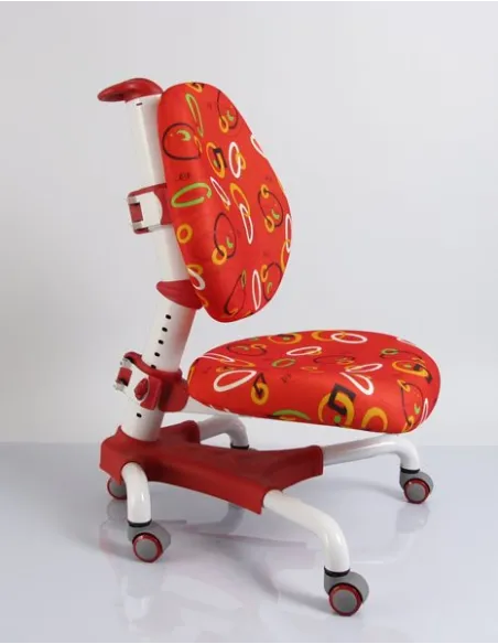 Кресло Mealux Y-718 WR белый металл / обивка красная с кольцами