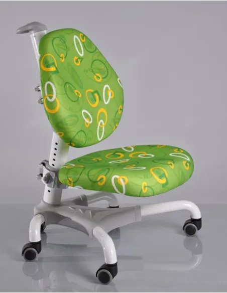 Кресло Mealux Y-718 WZ белый металл / обивка зеленая с кольцами