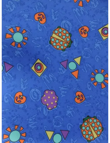 Кресло Mealux Y-818 BB обивка синяя с жучками