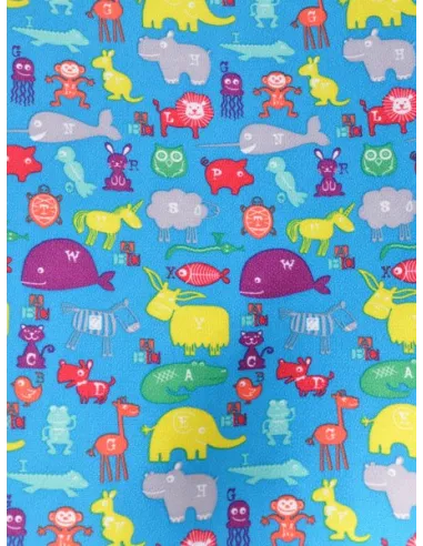 Кресло Mealux Y-818 BN обивка голубая со зверятами