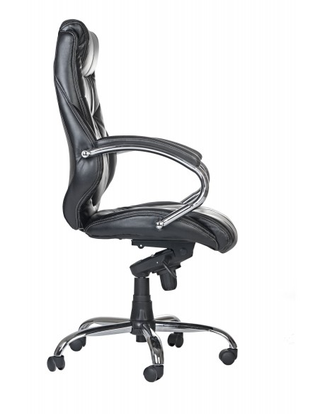 Кресло PARTCOM Колорадо для руководителя, хром, черное, усиленное до 250 кг