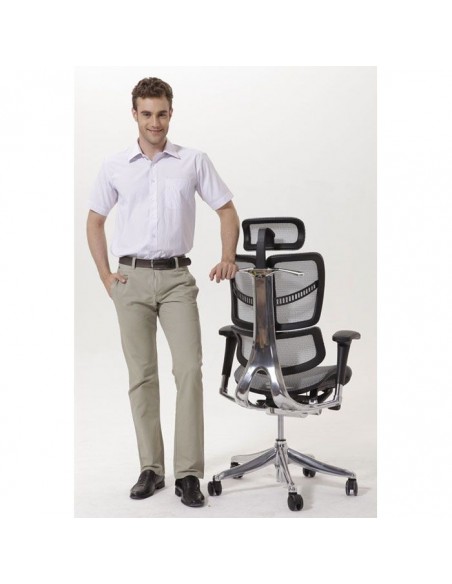 Кресло EXPERT Fly (FL-01G) для руководителя, ортопедическое, цвет серый