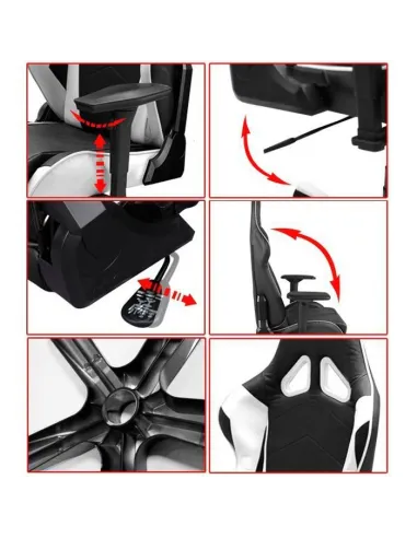 Кресло DXRacer OH/RF0/NW для геймера, компьютерное, черно-белое