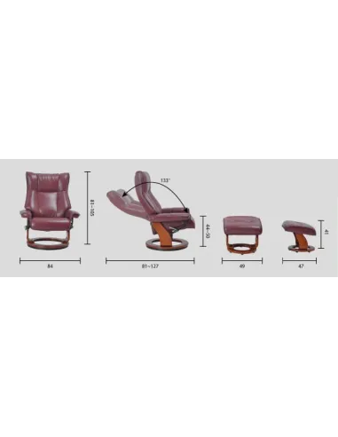 Кожаное кресло-реклайнер Relax Melvery