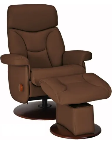 Кресло-реклайнер кожаное с механизмом качания Relax Master