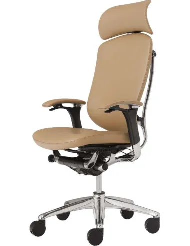 Кресло Okamura Contessa для руководителя кожаное c подголовником