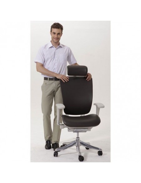 Кресло EXPERT Spring Leather (SPL01-G) для руководителя, эргономичное, черная кожа