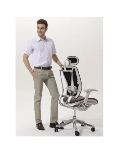 Кресло EXPERT Spring Leather (SPL01-G) для руководителя, эргономичное, черная кожа